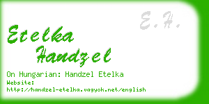 etelka handzel business card
